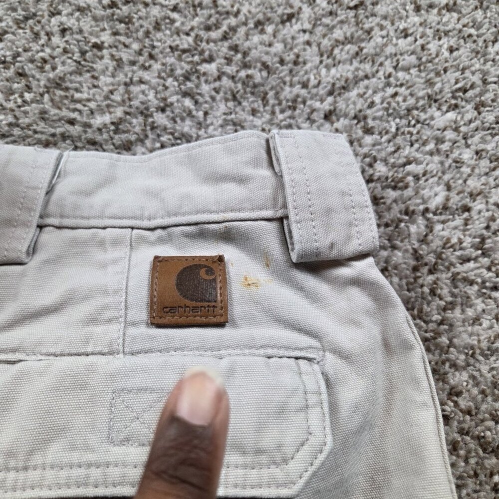 Carhartt Cargo Shorts Men's 42 Beige Utility Outdoor Workwear Read* - Picture 7 of 8